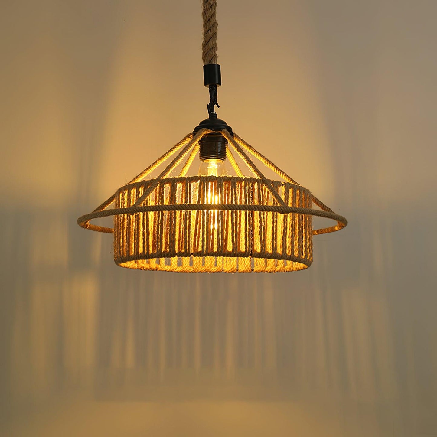 Retro Hemp Rope Exquisite Luxury Material Pendant Light