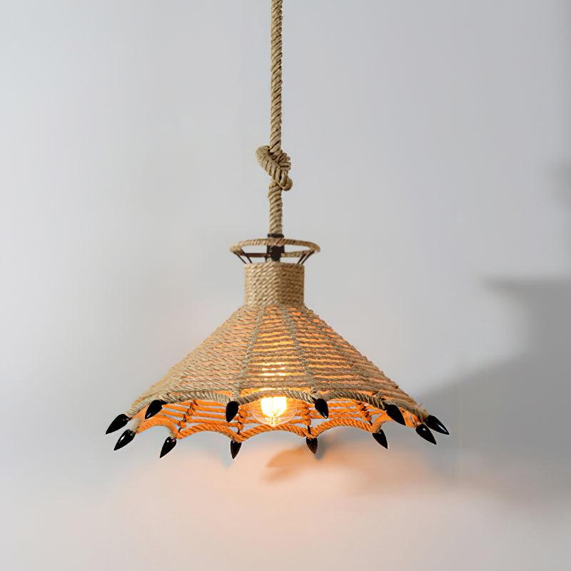 Hemp Rope Interesting Retro Material Pendant Light