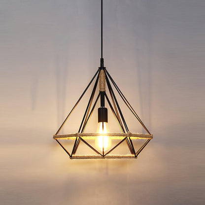 Hemp Rope Interesting Retro Material Pendant Light