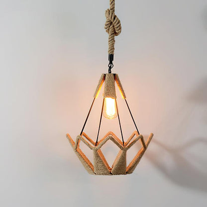 Hemp Rope Interesting Retro Material Pendant Light