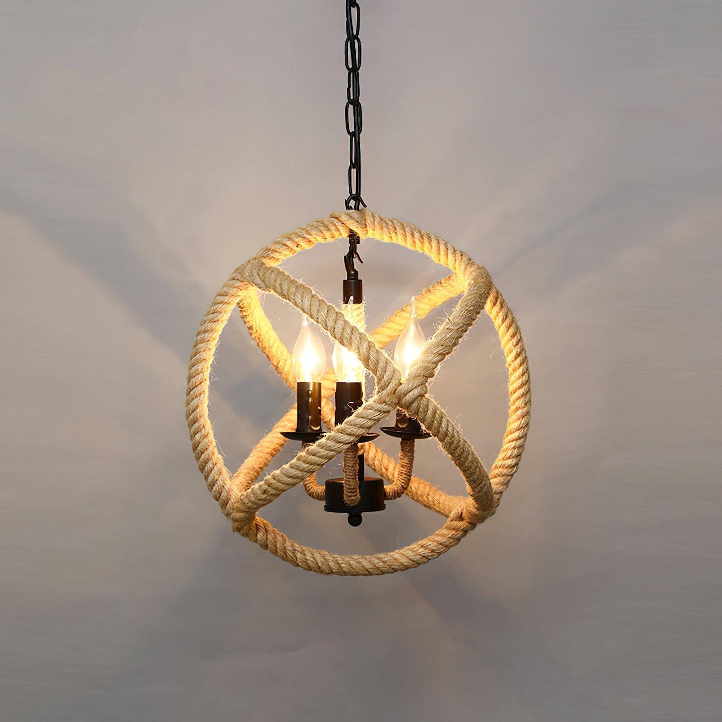 Hemp Rope Interesting Retro Material Pendant Light