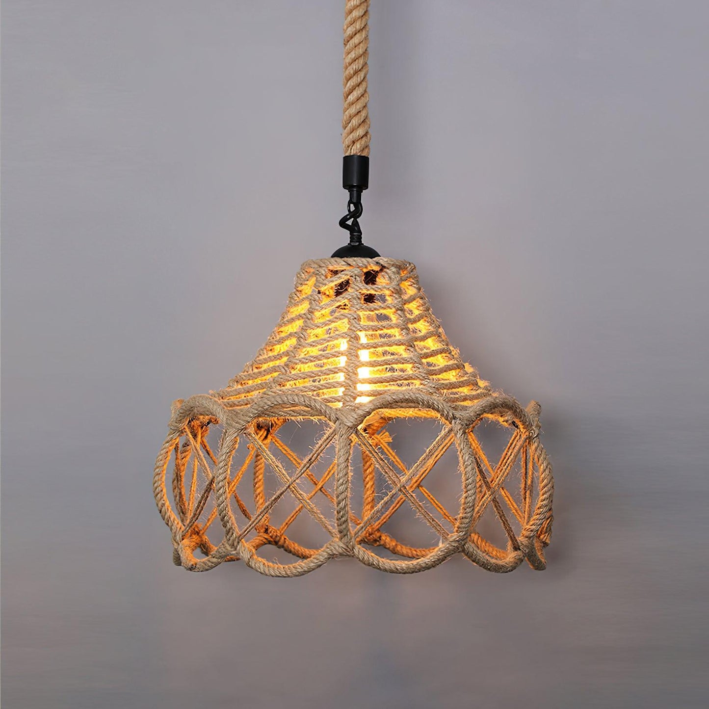 Hemp Rope Interesting Retro Material Pendant Light