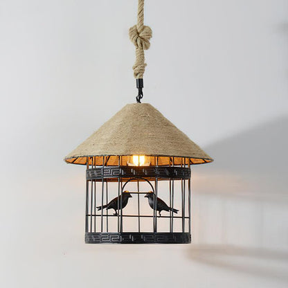 Hemp Rope Interesting Retro Material Pendant Light