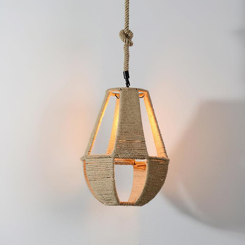 Hemp Rope Interesting Retro Material Pendant Light