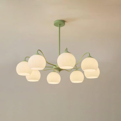 Ribbed Matcha Chandelier