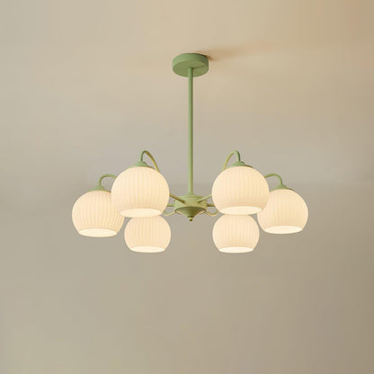 Ribbed Matcha Chandelier