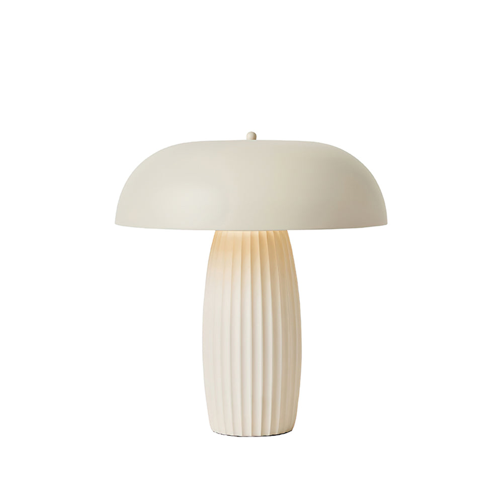 Ribbed Mushroom Modern Metal Table Lamp