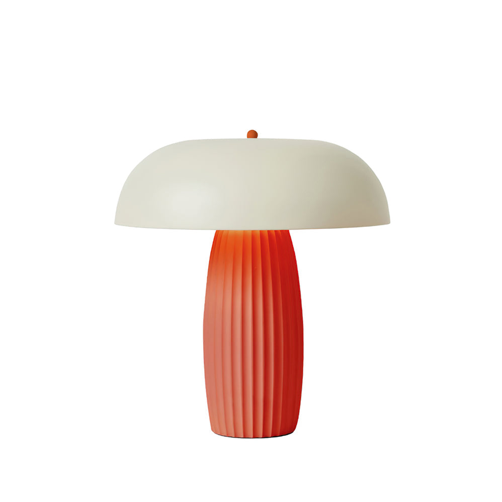 Ribbed Mushroom Modern Metal Table Lamp