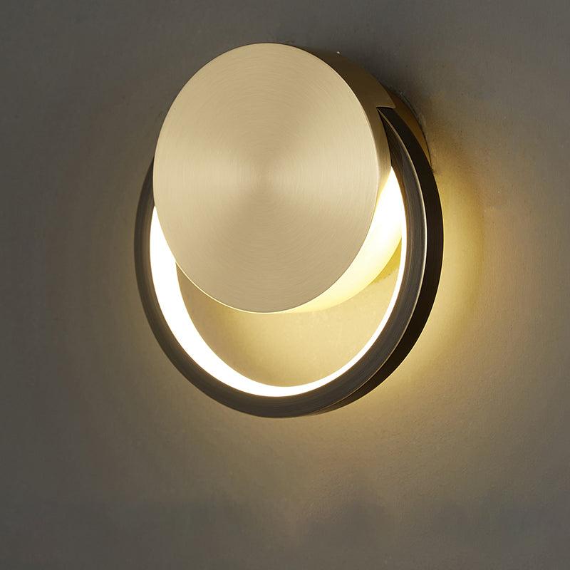 Ring Shaped LED Classic Brass Wall Light