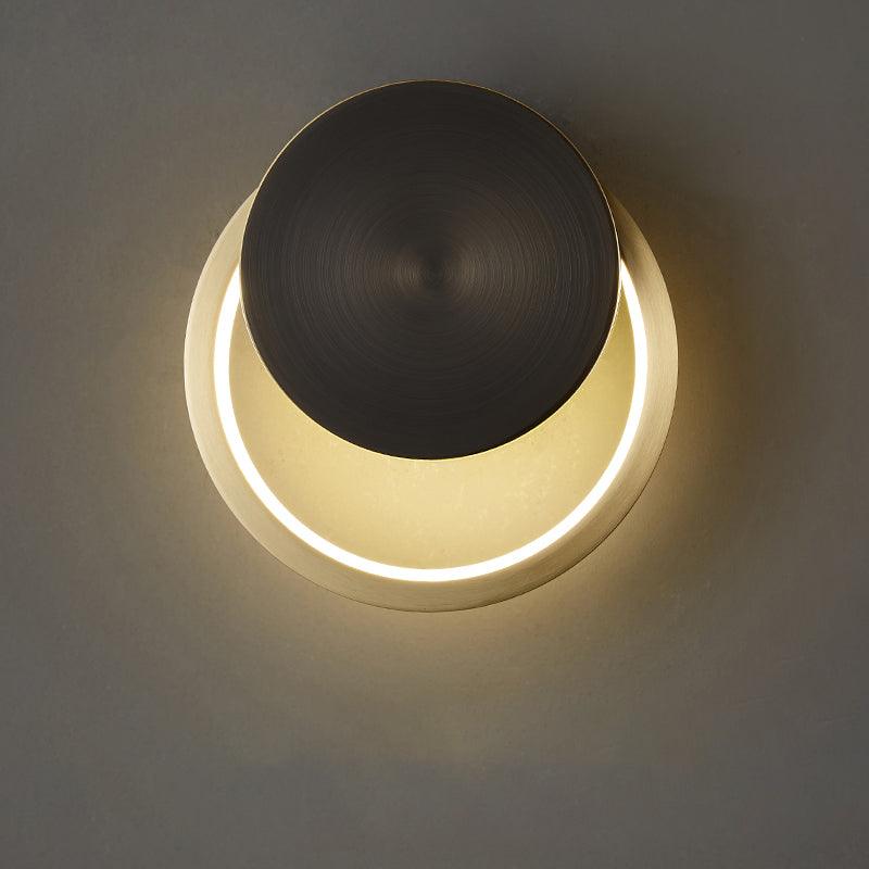 Ring Shaped LED Classic Brass Wall Light