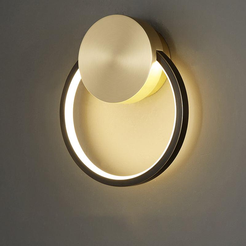 Ring Shaped LED Classic Brass Wall Light