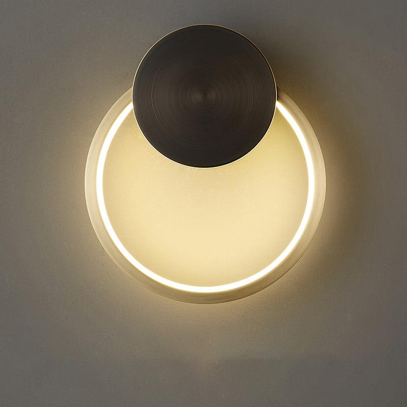 Ring Shaped LED Classic Brass Wall Light