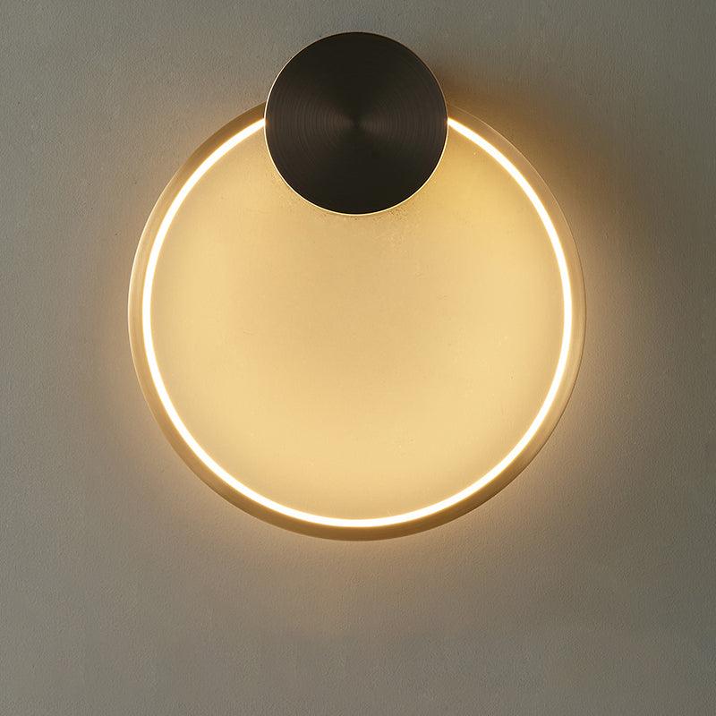 Ring Shaped LED Classic Brass Wall Light