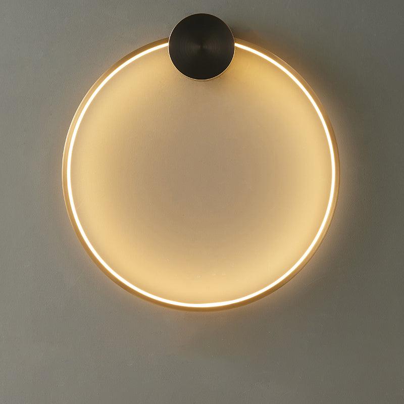 Ring Shaped LED Classic Brass Wall Light