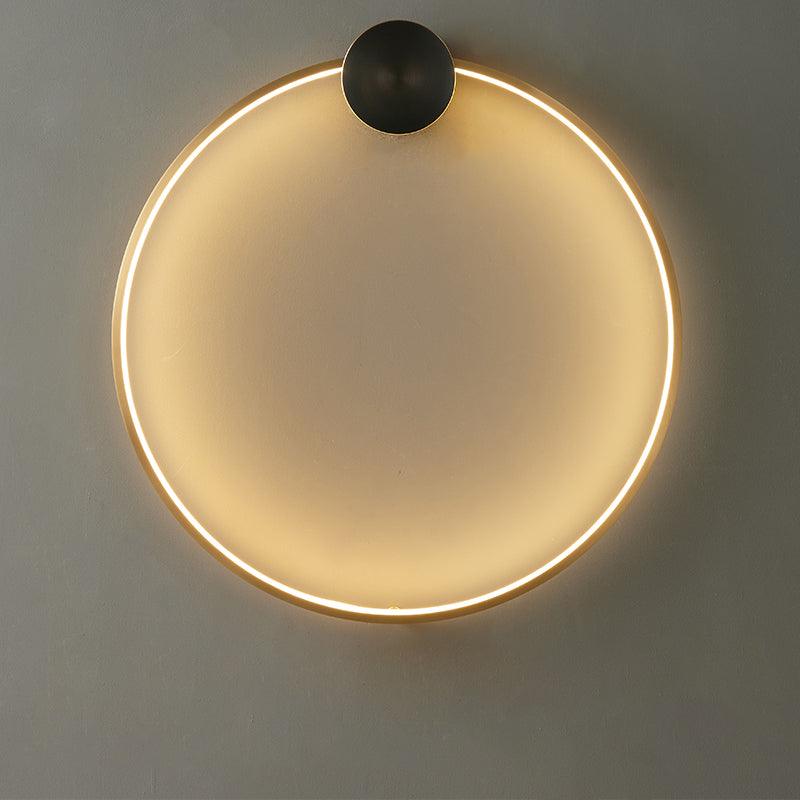 Ring Shaped LED Classic Brass Wall Light