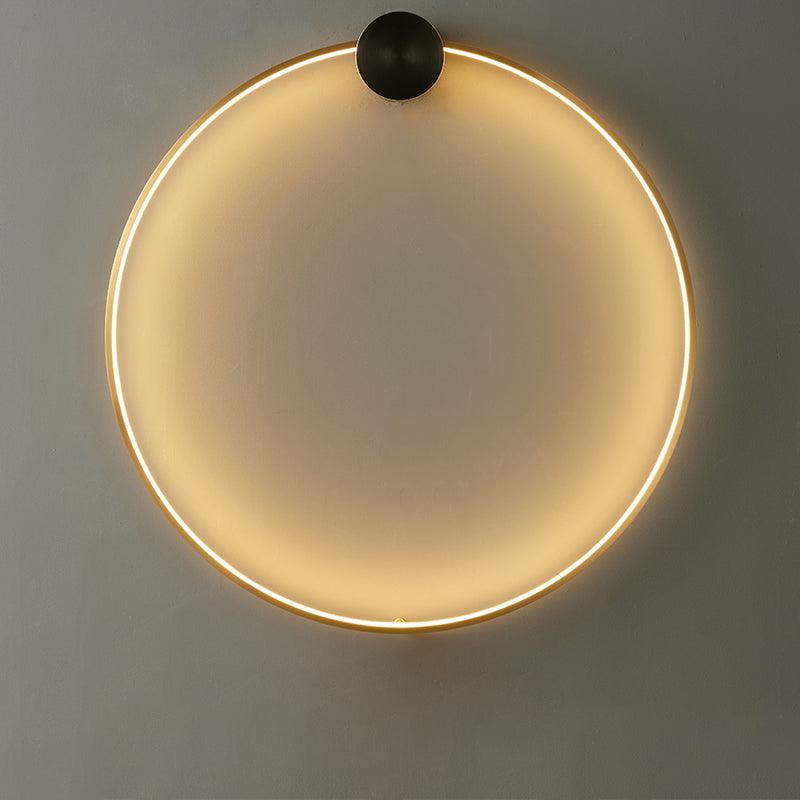 Ring Shaped LED Classic Brass Wall Light