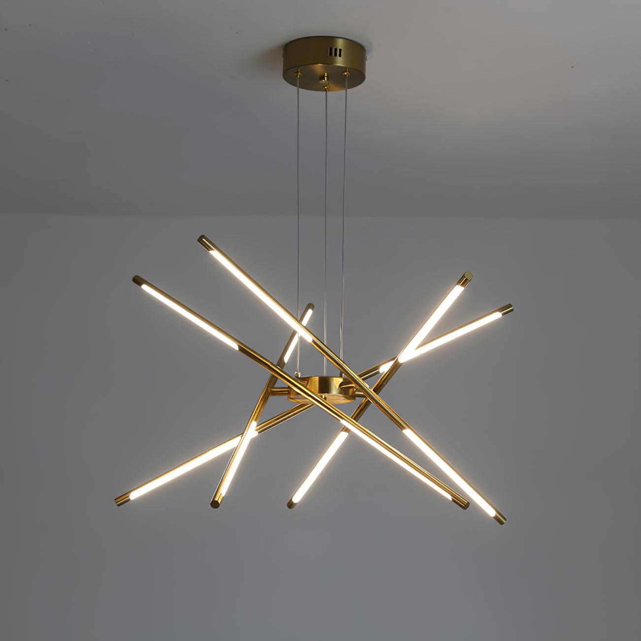 Rotatable LED Modern Metal Chandelier