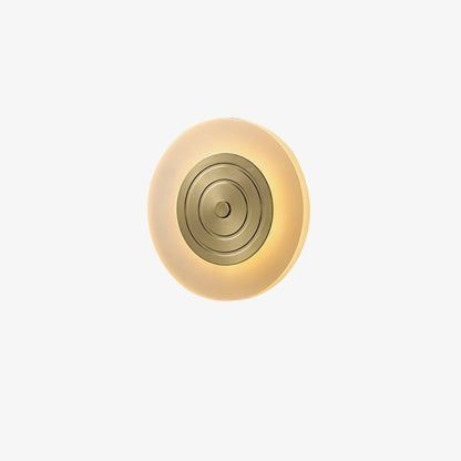 Round Moon Modern Brass Wall Lamp