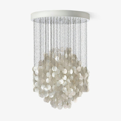 Shell Waterfall Minimalist Metal Chandelier