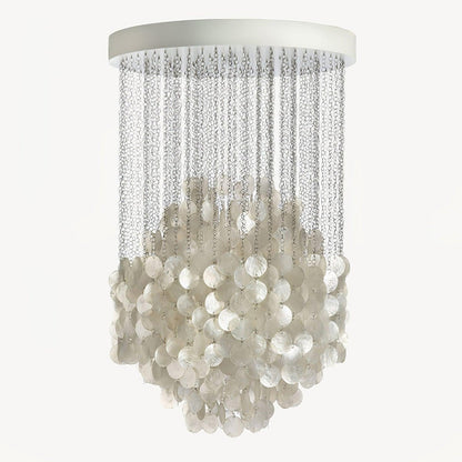 Shell Waterfall Minimalist Metal Chandelier