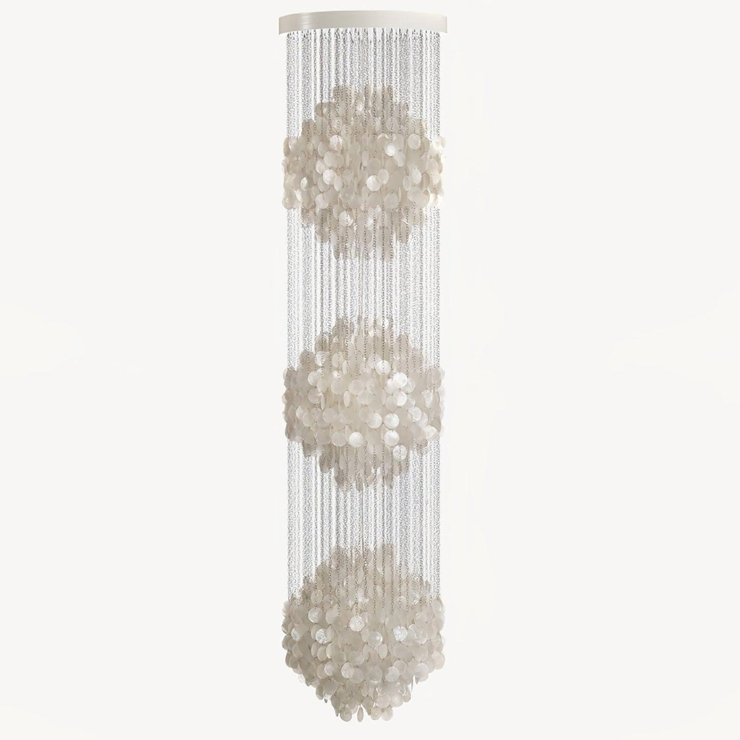 Shell Waterfall Minimalist Metal Chandelier