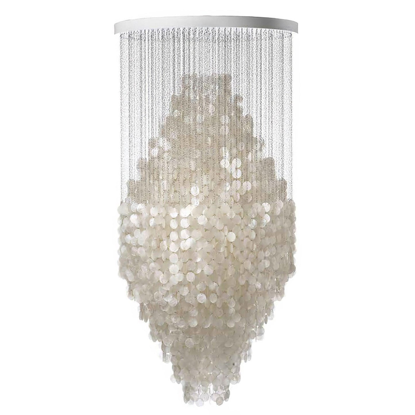 Shell Waterfall Minimalist Metal Chandelier