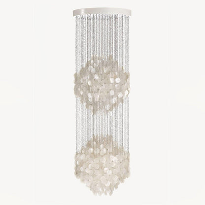 Shell Waterfall Minimalist Metal Chandelier