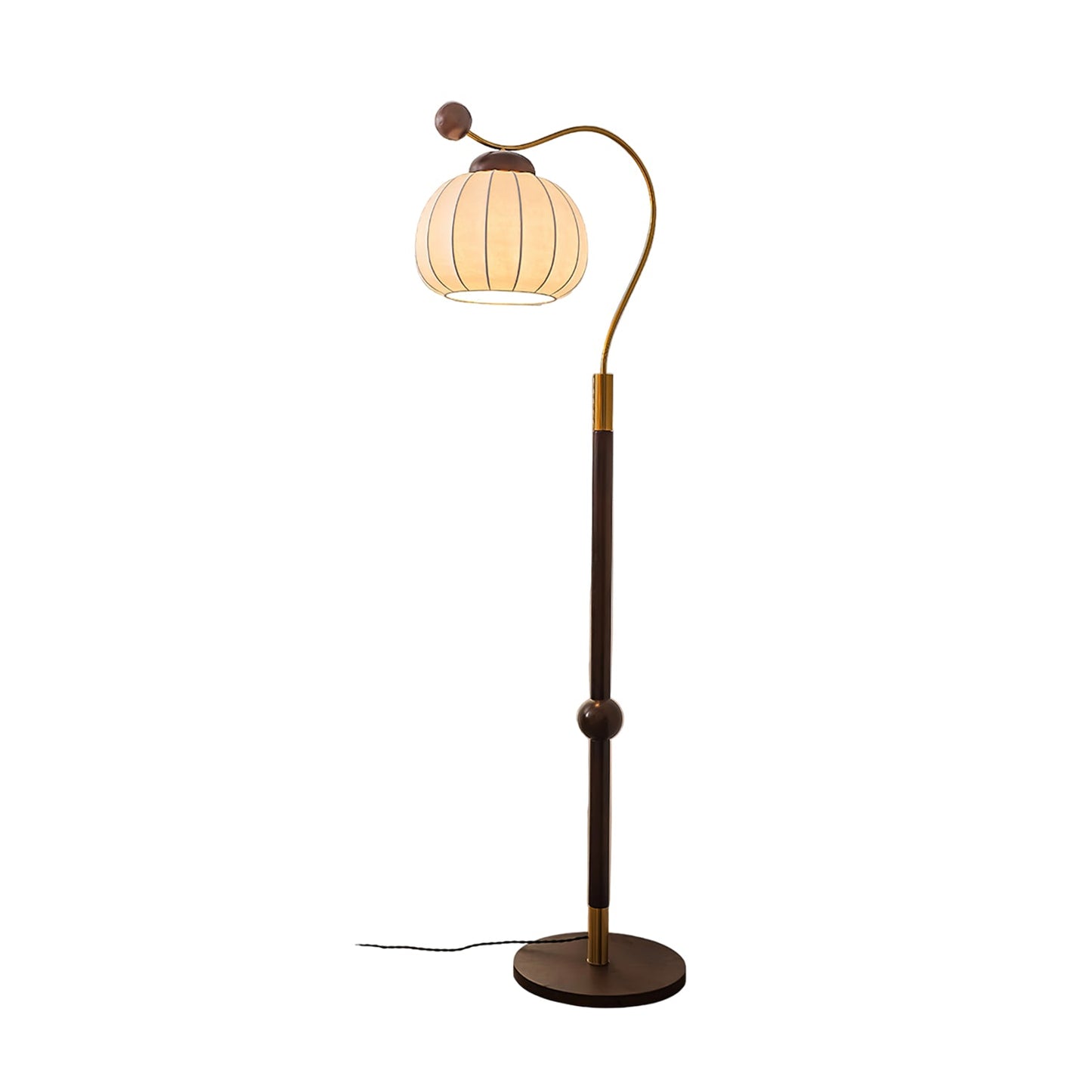 Silk Globe Luxury Metal Floor Lamp