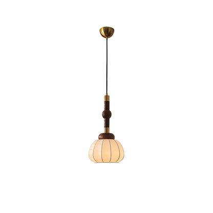 Silk Globe Luxury Metal Pendant Lamp