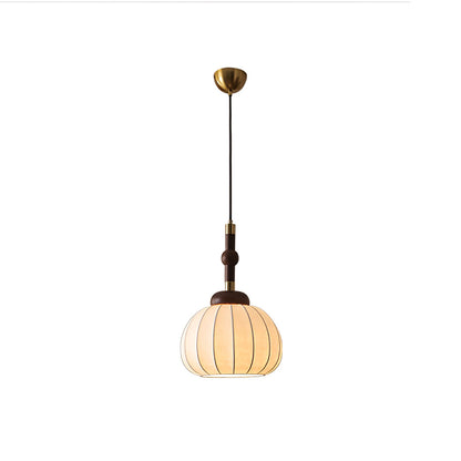 Silk Globe Luxury Metal Pendant Lamp