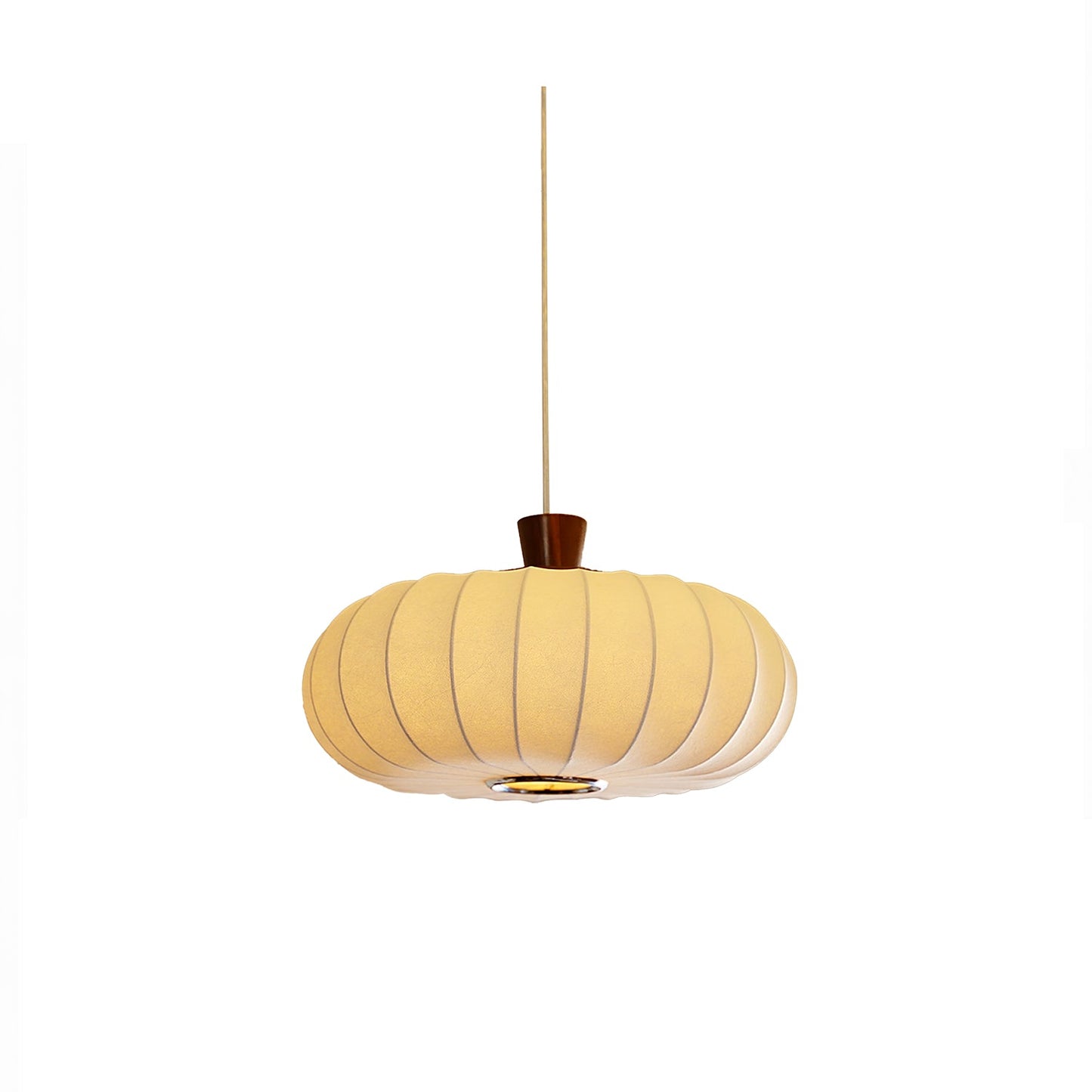 Silk Lantern Modern Metal Pendant Light