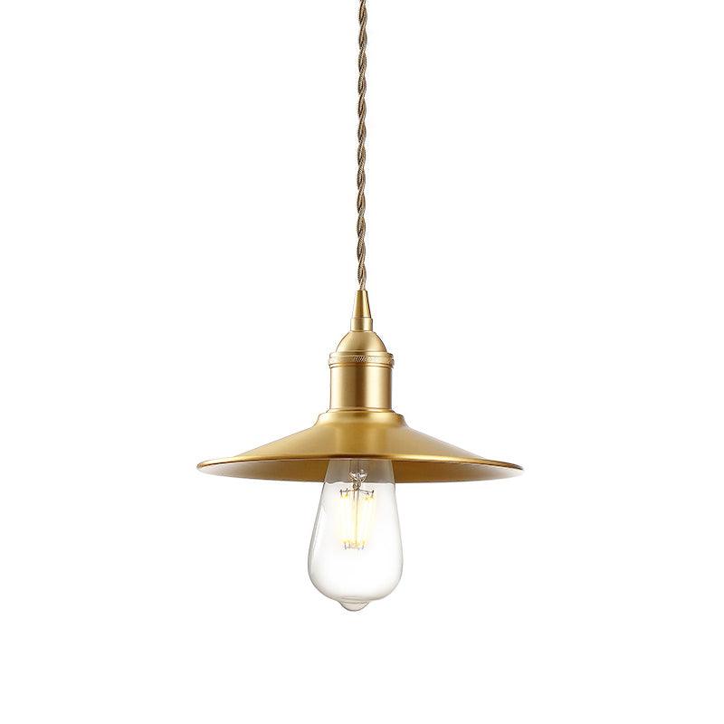 Sleek Flat Minimalist Metal Pendant Lamp