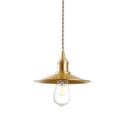 Sleek Flat Minimalist Metal Pendant Lamp