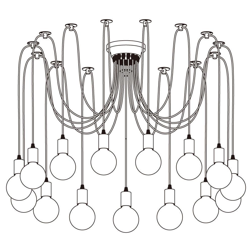 Spider Ceiling Modern Metal Chandelier