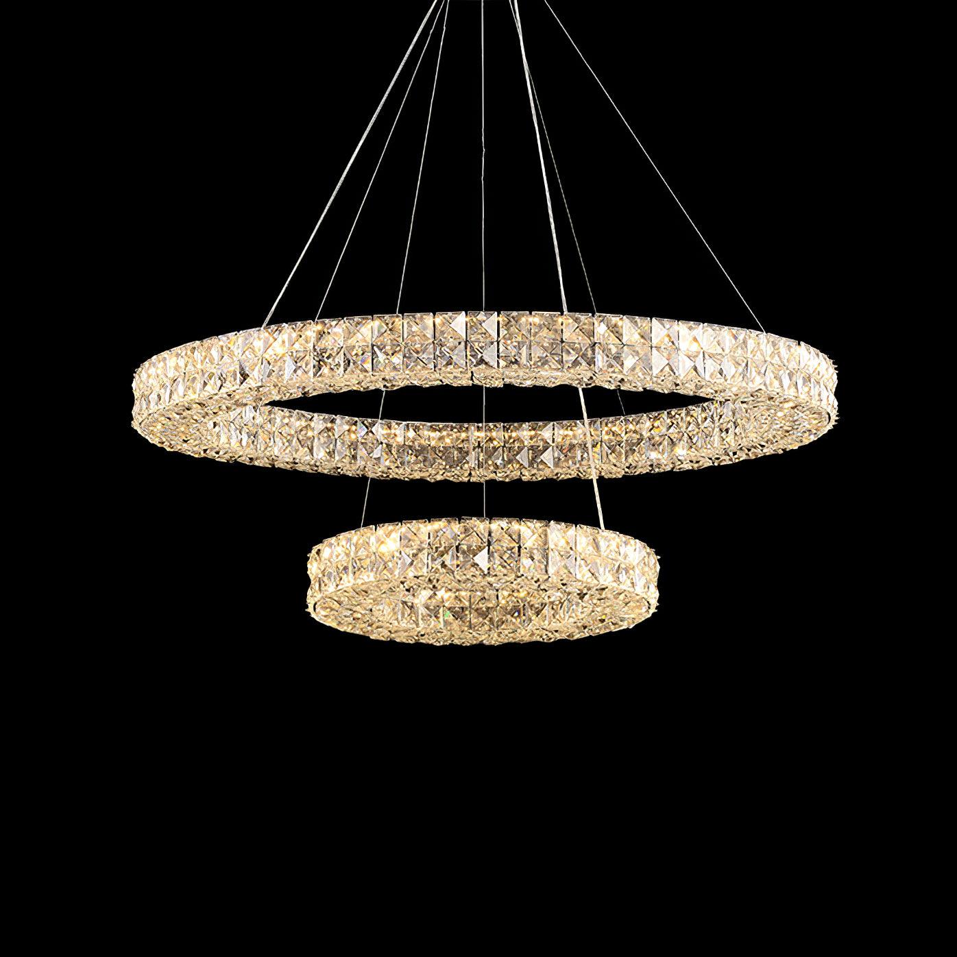 Spiridon Art Deco Steel Chandelier