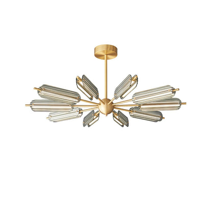 Sputnik Brass Modern Crystal Chandelier