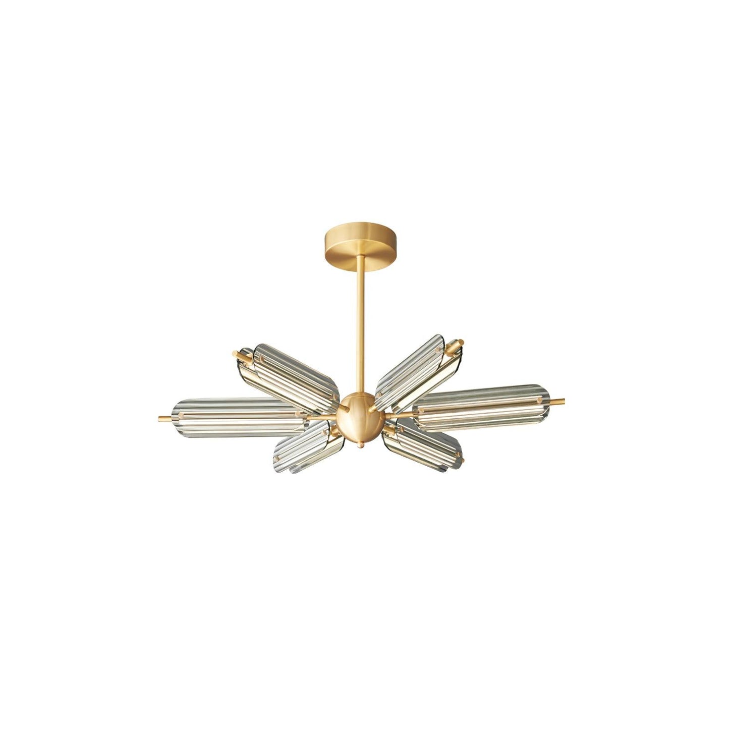 Sputnik Brass Modern Crystal Chandelier