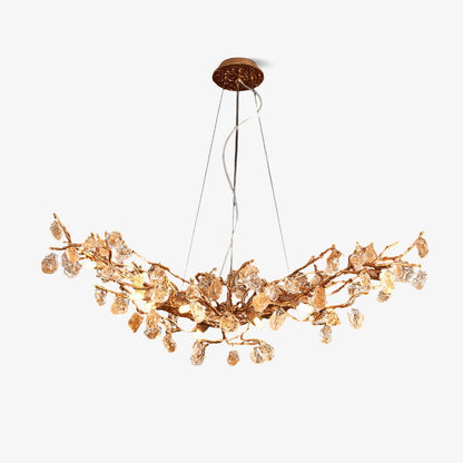 Stone Crystal Classic Brass Chandelier