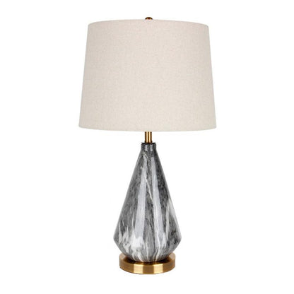 Marble Diamond Eclectic Metal Table Lamp