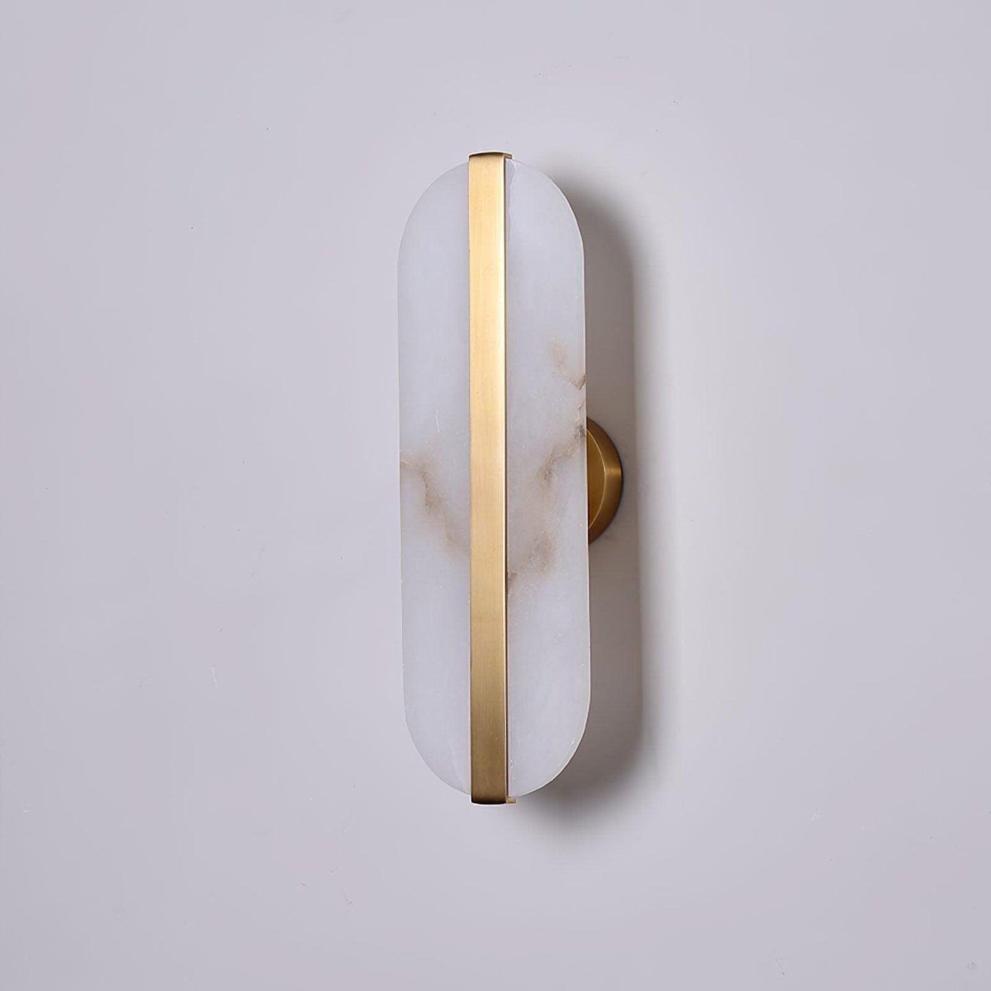 Stone Eclectic Metal Wall Alabaster LED Sconce