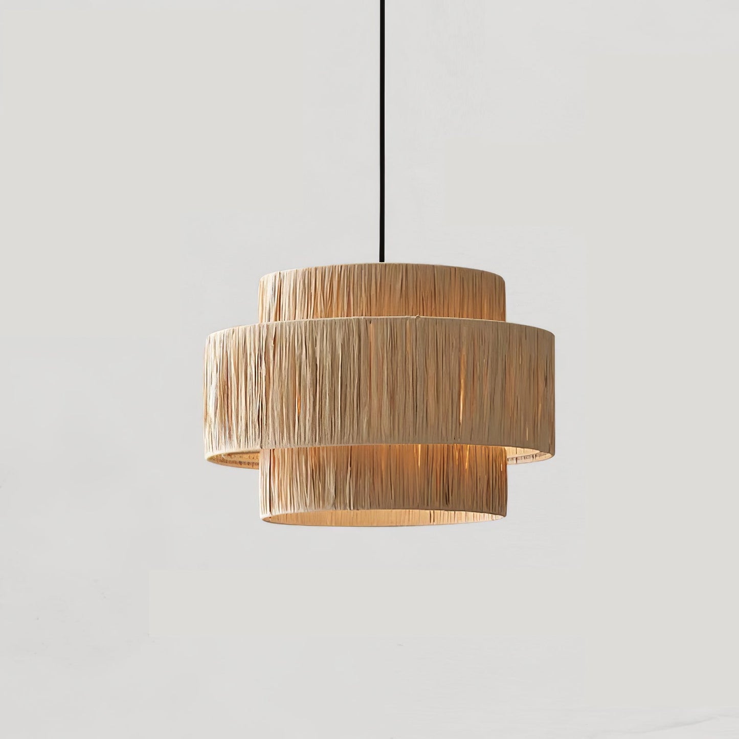 Straw Art Eclectic Metal Pendant Light