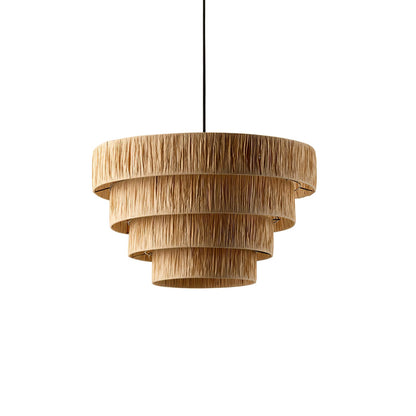 Straw Art Eclectic Metal Pendant Light