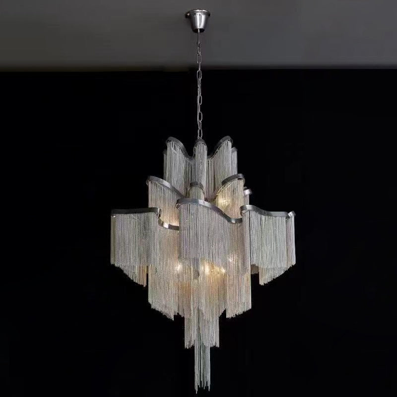 Stream Chain Eclectic Metal Chandelier