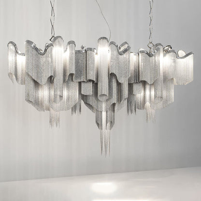 Stream Chain Eclectic Metal Chandelier