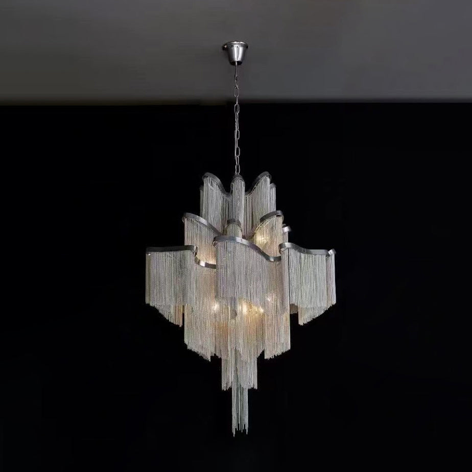 Stream Chain Eclectic Metal Chandelier