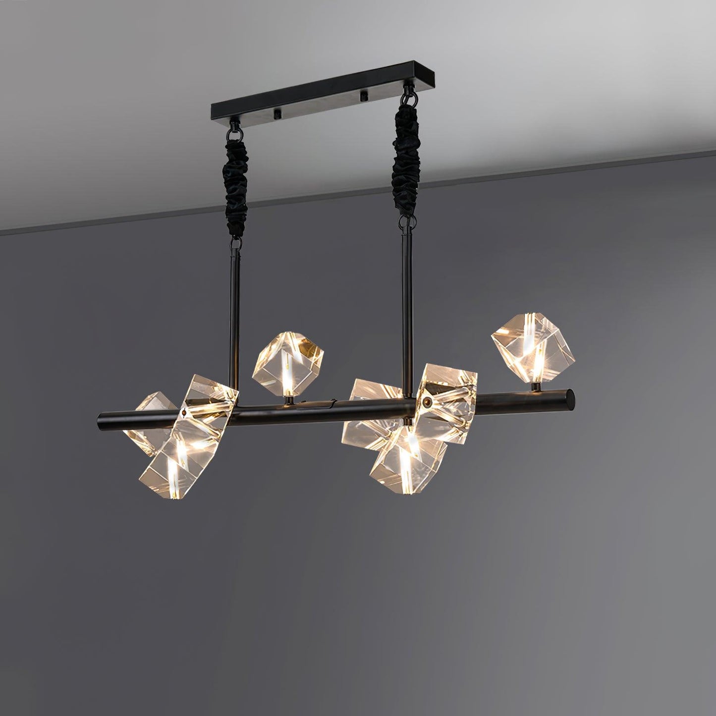 Takku Crystal Eclectic Metal Chandelier