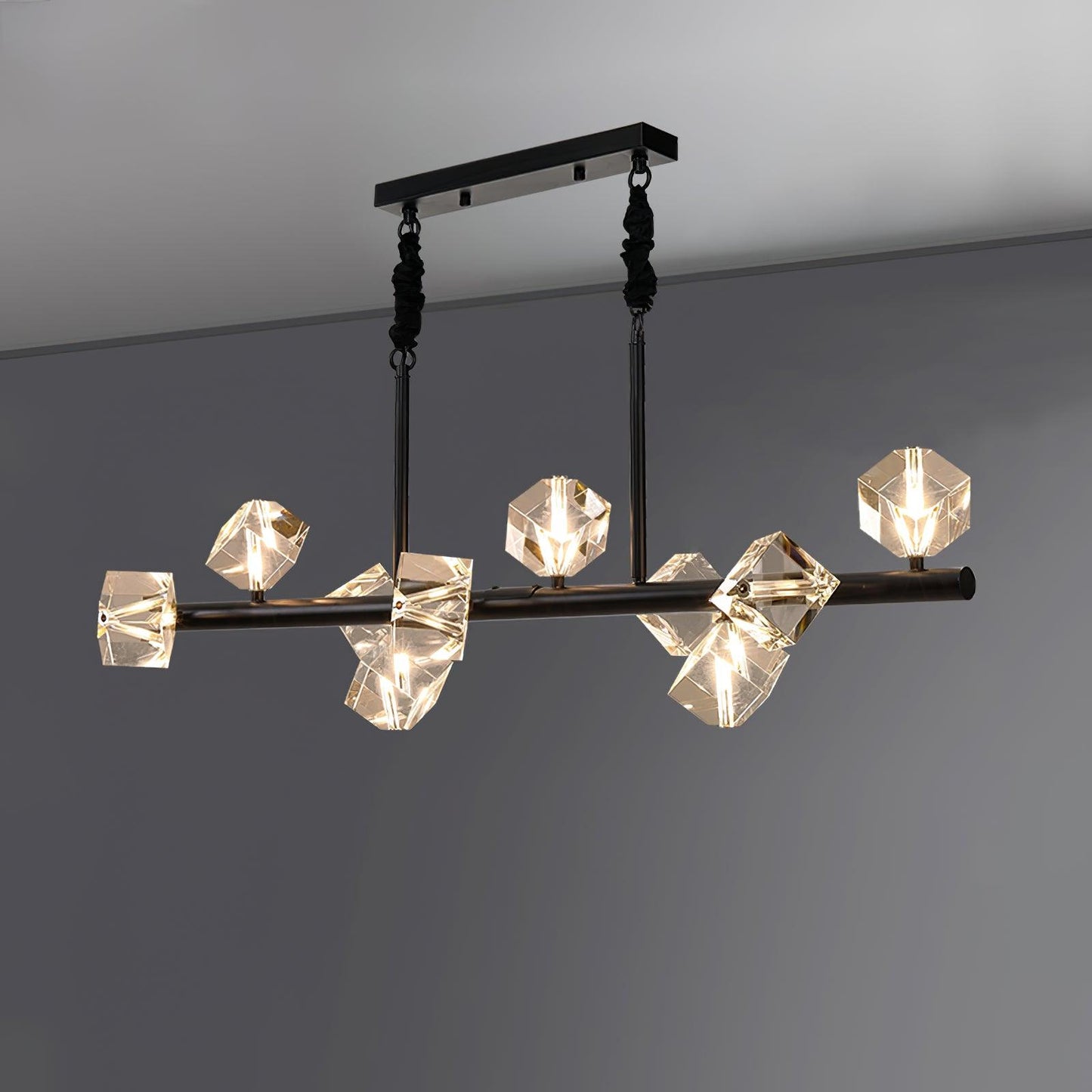 Takku Crystal Eclectic Metal Chandelier