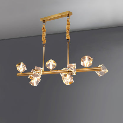 Takku Crystal Eclectic Metal Chandelier