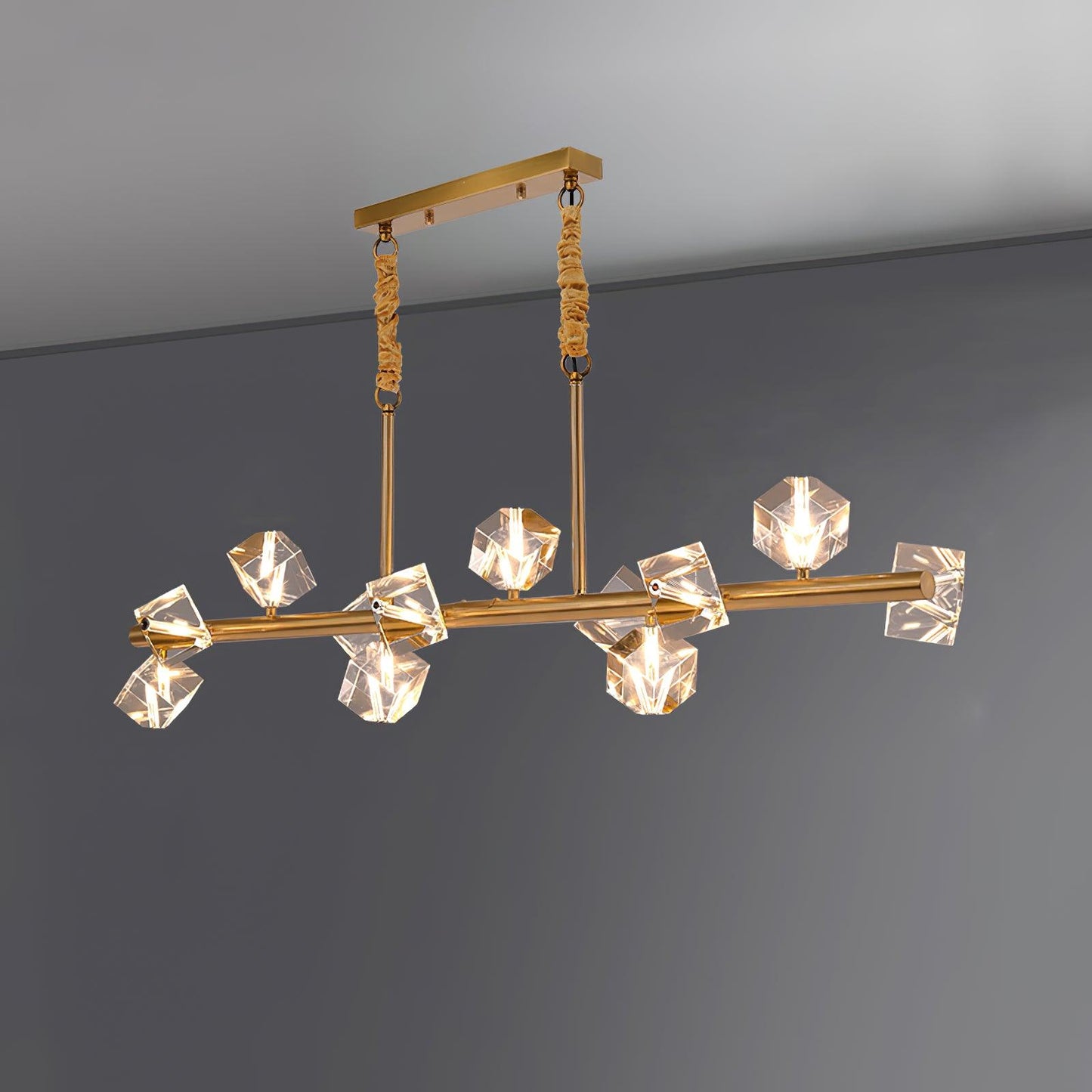 Takku Crystal Eclectic Metal Chandelier