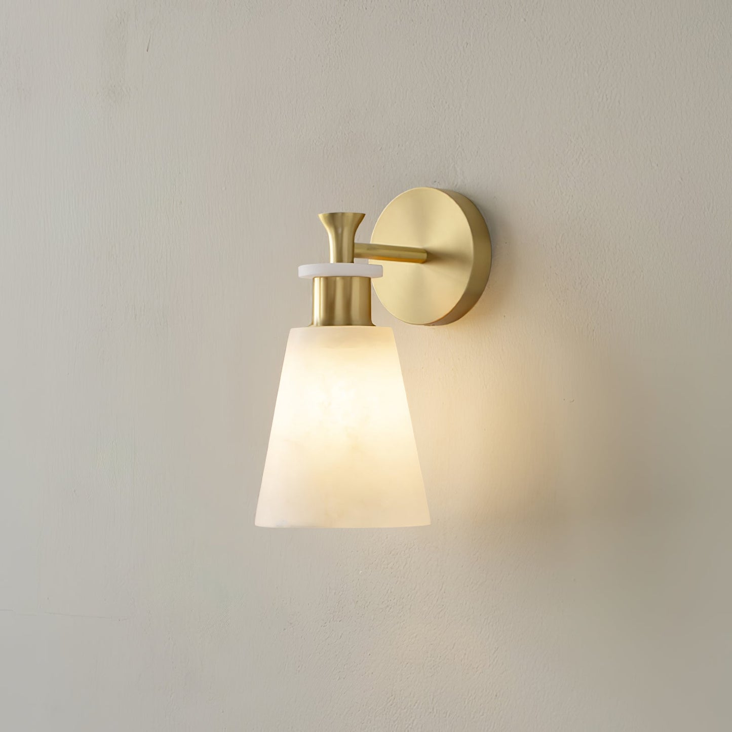 Tapered Alabaster Luxury Crystal Wall Sconce